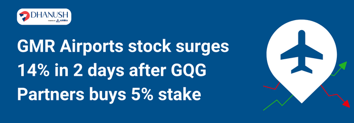 GMR Airports stock surges 14% in 2 days after GQG Partners buys 5% stake - MyDhanush by Ashika