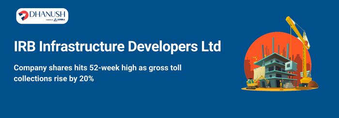 IRB Infra hits 52-week high as gross toll collections rise 20% in Nov