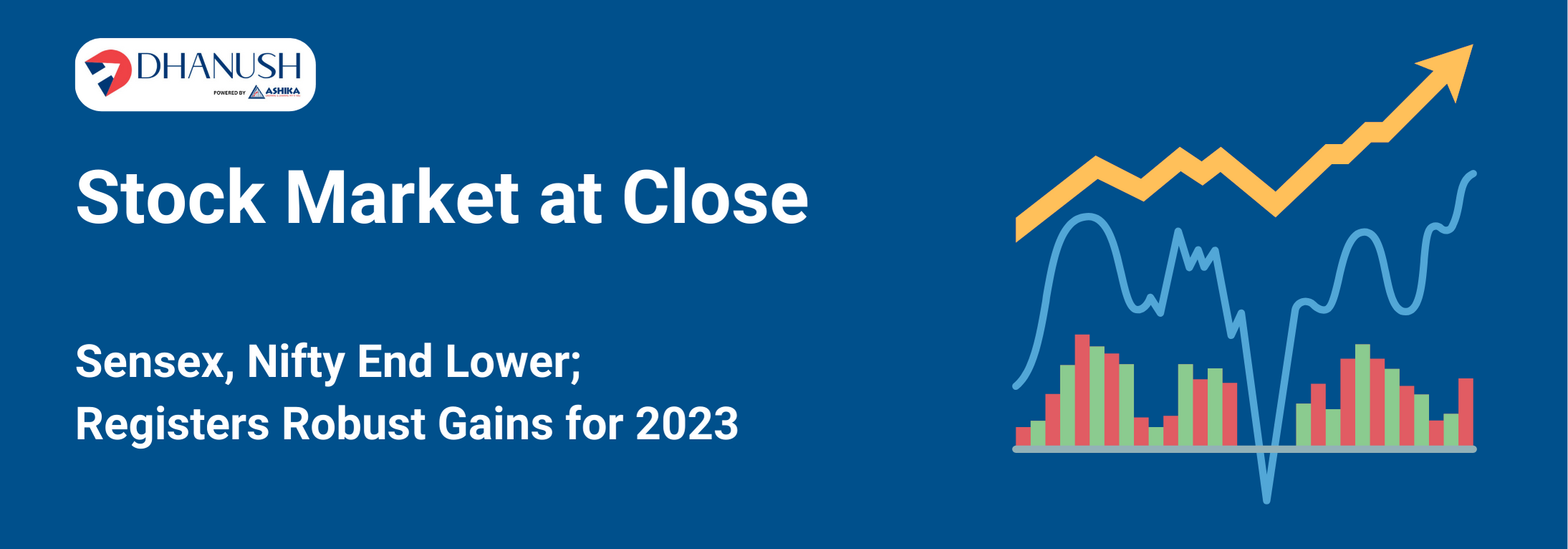 Stock Market at Close: Sensex, Nifty End Lower; Registers Robust Gains for 2023 - MyDhanush Blogs by Ashika