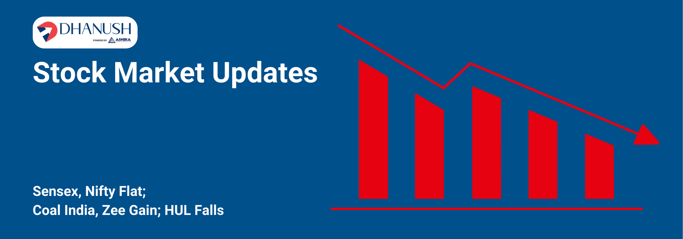 Stock Market Updates: Sensex, Nifty Flat; Coal India, Zee Gain; HUL Falls - MyDhanush Blogs by Ashika