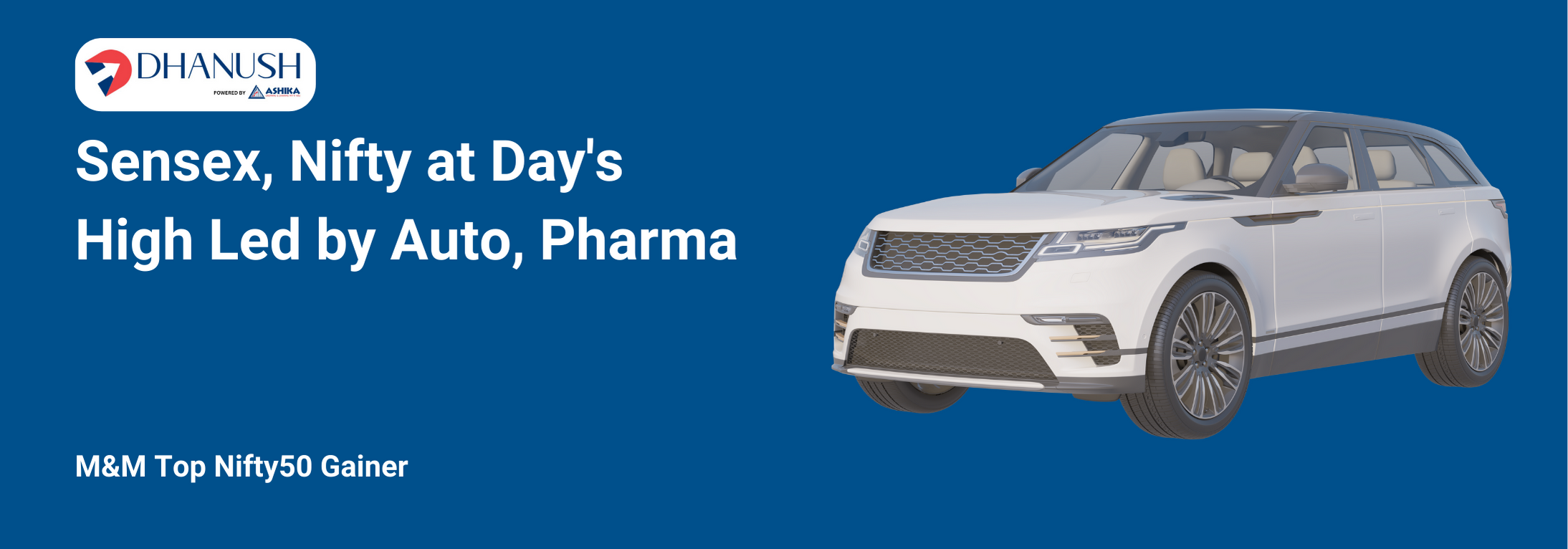 Sensex, Nifty at Day's High Led by Auto, Pharma; M&M Top Nifty50 Gainer