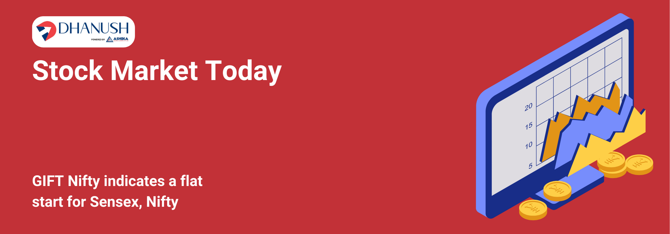 Stock Market Today: GIFT Nifty indicates a flat start for Sensex, Nifty - MyDhanush Blogs by Ashika