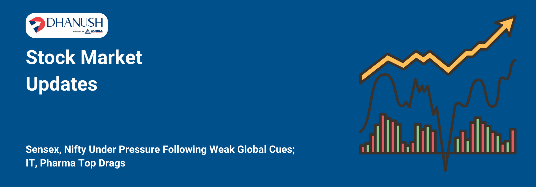 Stock Market Updates: Sensex, Nifty Under Pressure Following Weak Global Cues; IT, Pharma Top Drags